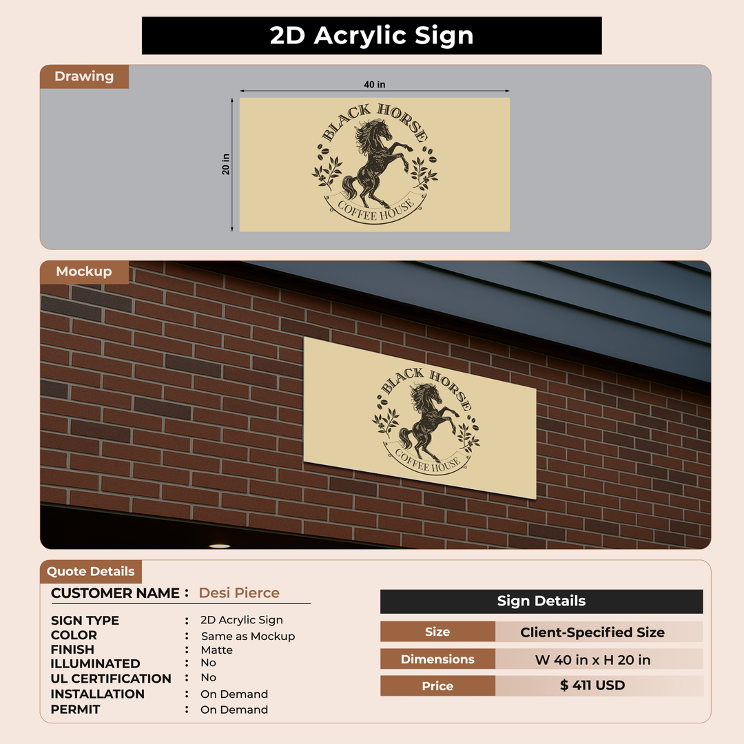 Custom Mockup Sign for Desi Pierce
