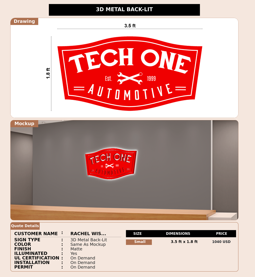CUSTOM MOCKUP SIGN FOR Rachel Wisian