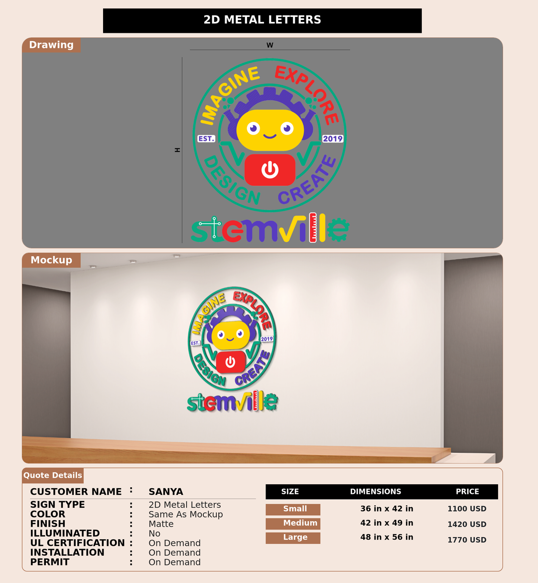 CUSTOM MOCKUP SIGN FOR sanya