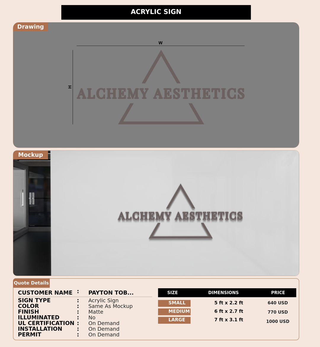 CUSTOM MOCKUP SIGN FOR Payton Tobey