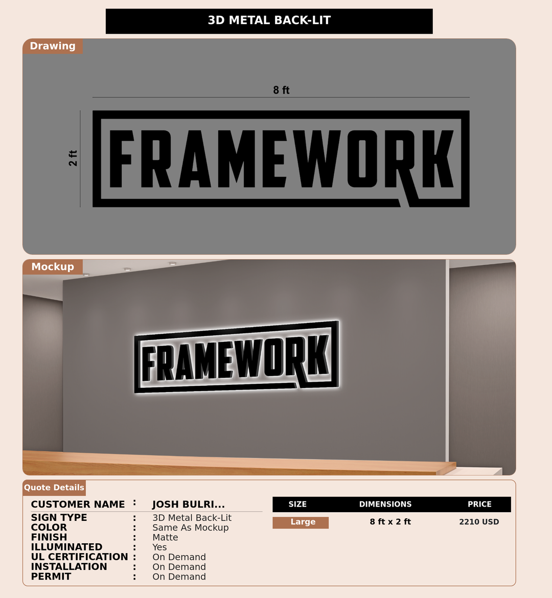 CUSTOM MOCKUP SIGN FOR Josh Bulrice
