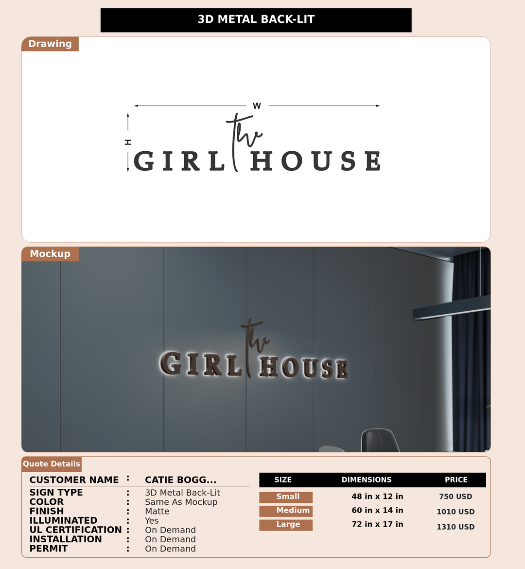 CUSTOM MOCKUP SIGN FOR Catie Boggess