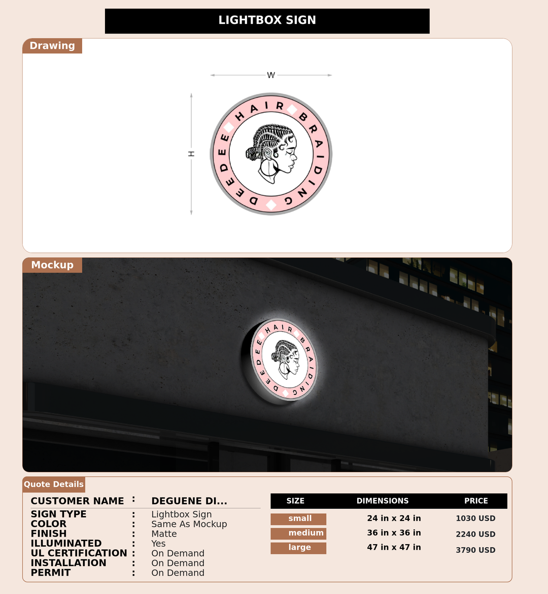 CUSTOM MOCKUP SIGN FOR Deguene Diakhate