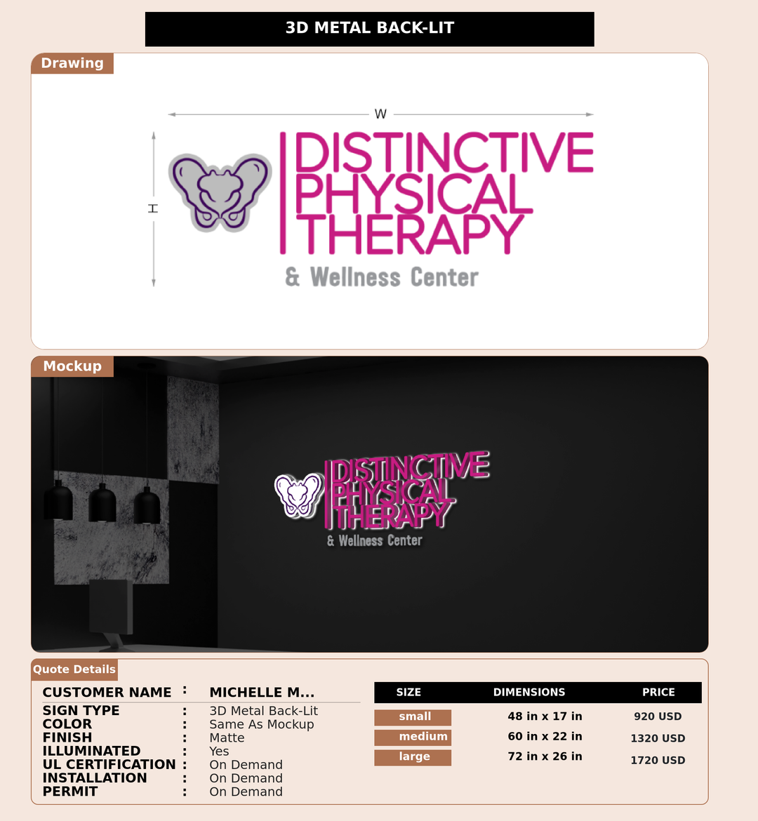 CUSTOM MOCKUP SIGN FOR Michelle Moore