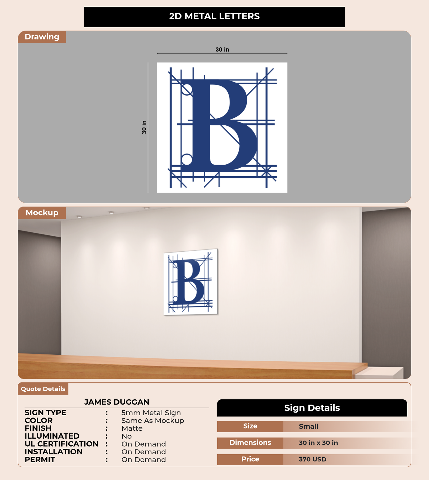 CUSTOM MOCKUP SIGN FOR James Duggan