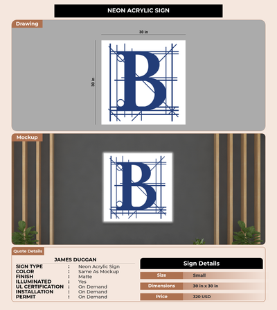 CUSTOM MOCKUP SIGN FOR James Duggan