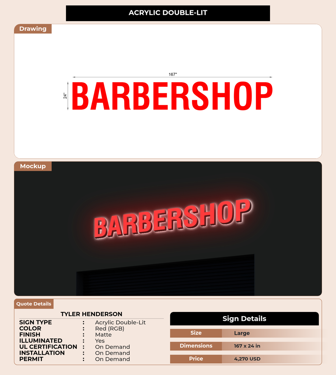 CUSTOM MOCKUP SIGN FOR Tyler Henderson