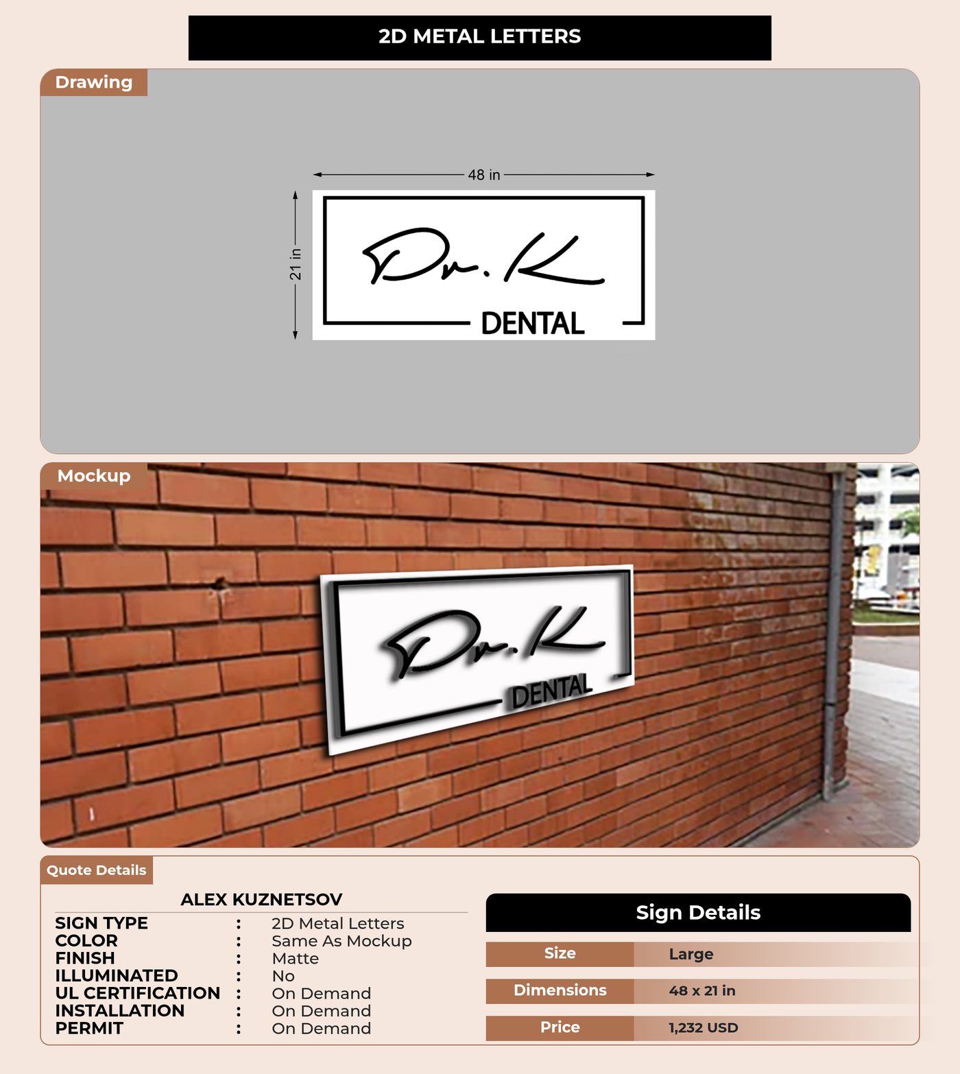 CUSTOM MOCKUP SIGN FOR Alex Kuznetsov