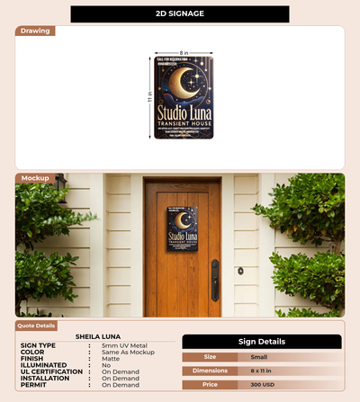 CUSTOM MOCKUP SIGN FOR Sheila Luna