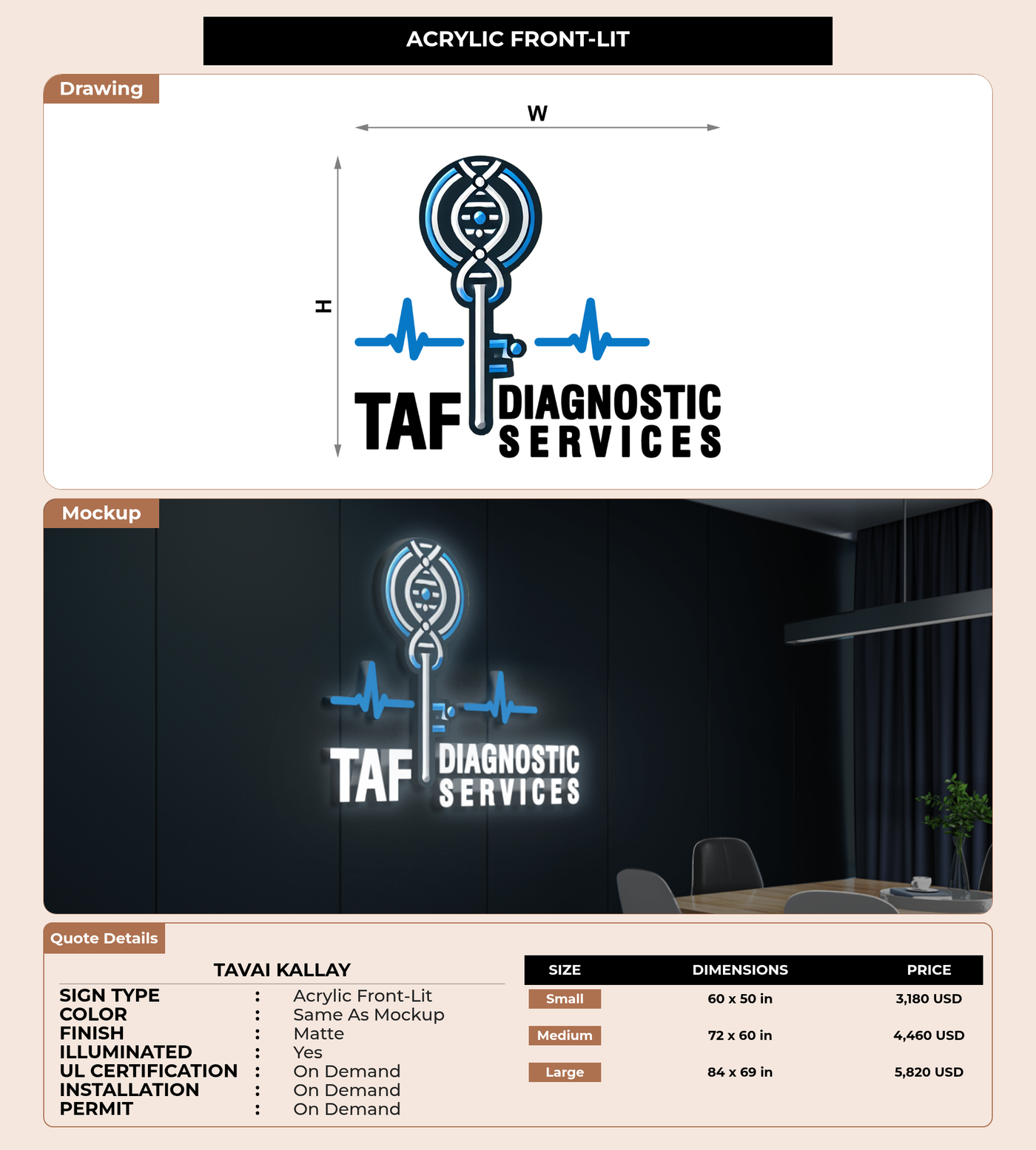 CUSTOM MOCKUP SIGN FOR Tavai Kallay