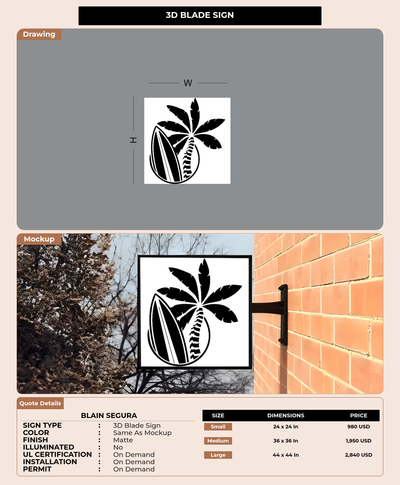 CUSTOM MOCKUP SIGN FOR Blain Segura