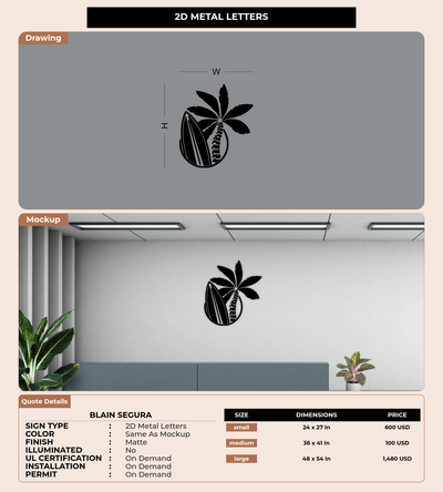 CUSTOM MOCKUP SIGN FOR Blain Segura