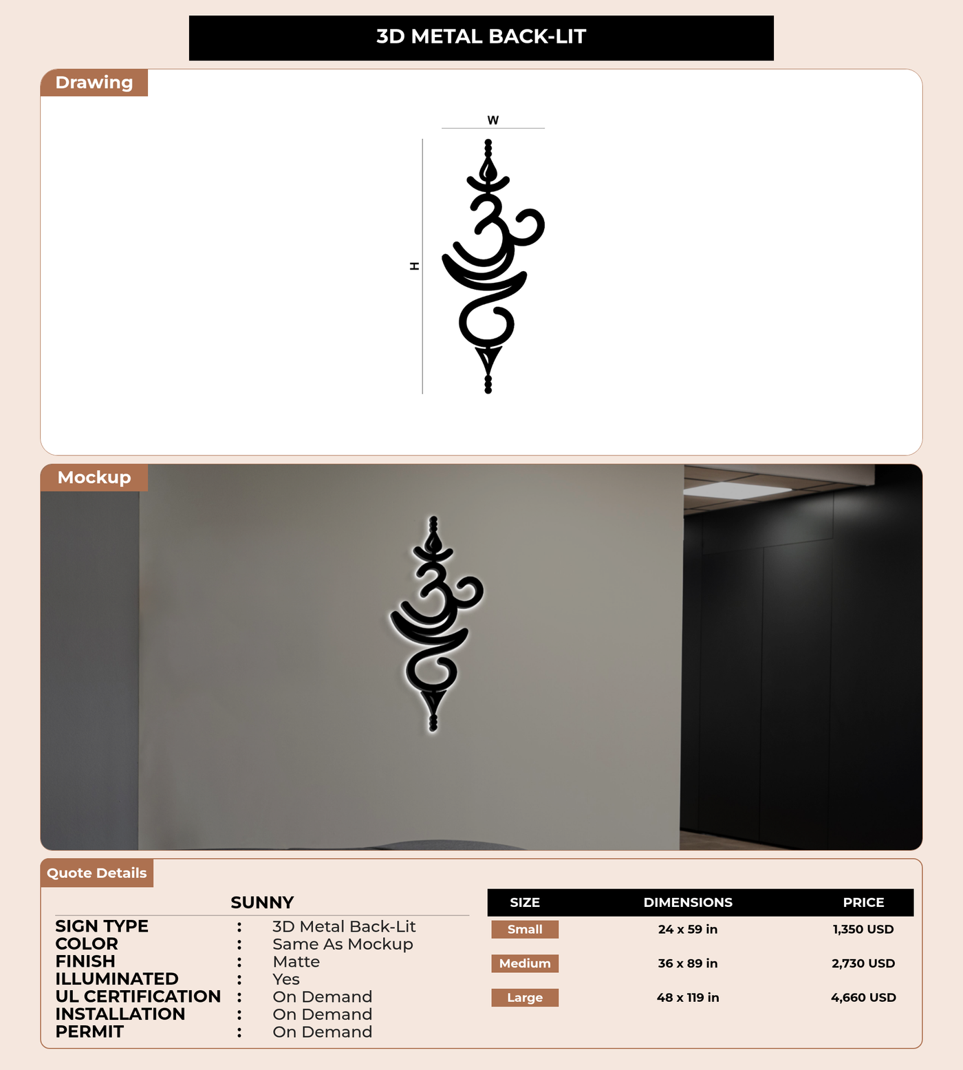CUSTOM MOCKUP SIGN FOR Sunny
