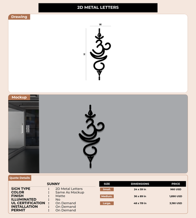 CUSTOM MOCKUP SIGN FOR Sunny