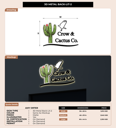 CUSTOM MOCKUP SIGN FOR Amy orter