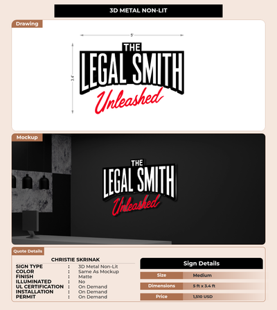 CUSTOM MOCKUP SIGN FOR Christie Skrinak