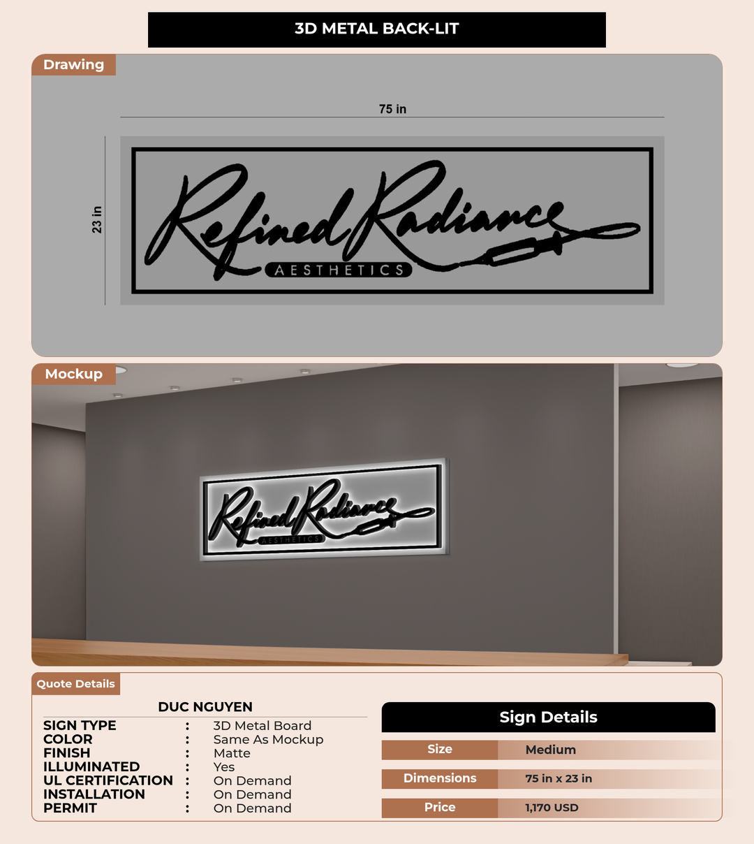CUSTOM MOCKUP SIGN FOR Duc nguyen