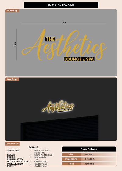 CUSTOM MOCKUP SIGN FOR Bonnie