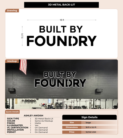 CUSTOM MOCKUP SIGN FOR Ashley Awdish