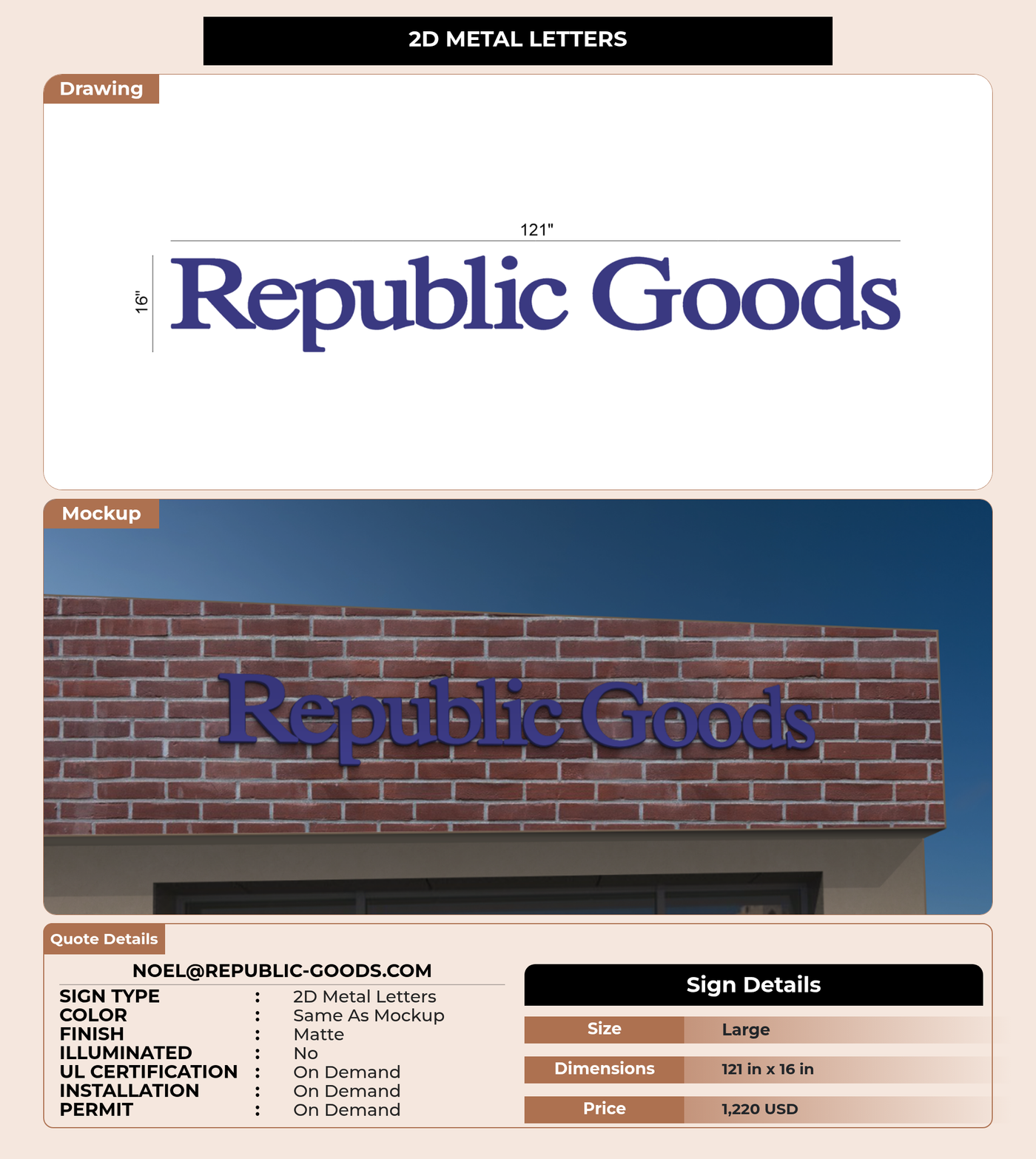CUSTOM MOCKUP SIGN FOR noel@republic-goods.com