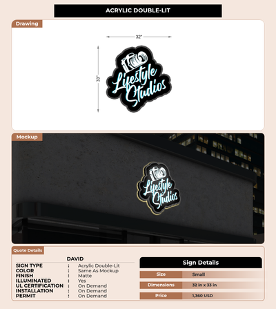 CUSTOM MOCKUP SIGN FOR David