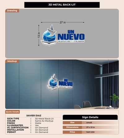 CUSTOM MOCKUP SIGN FOR Xavier Diaz