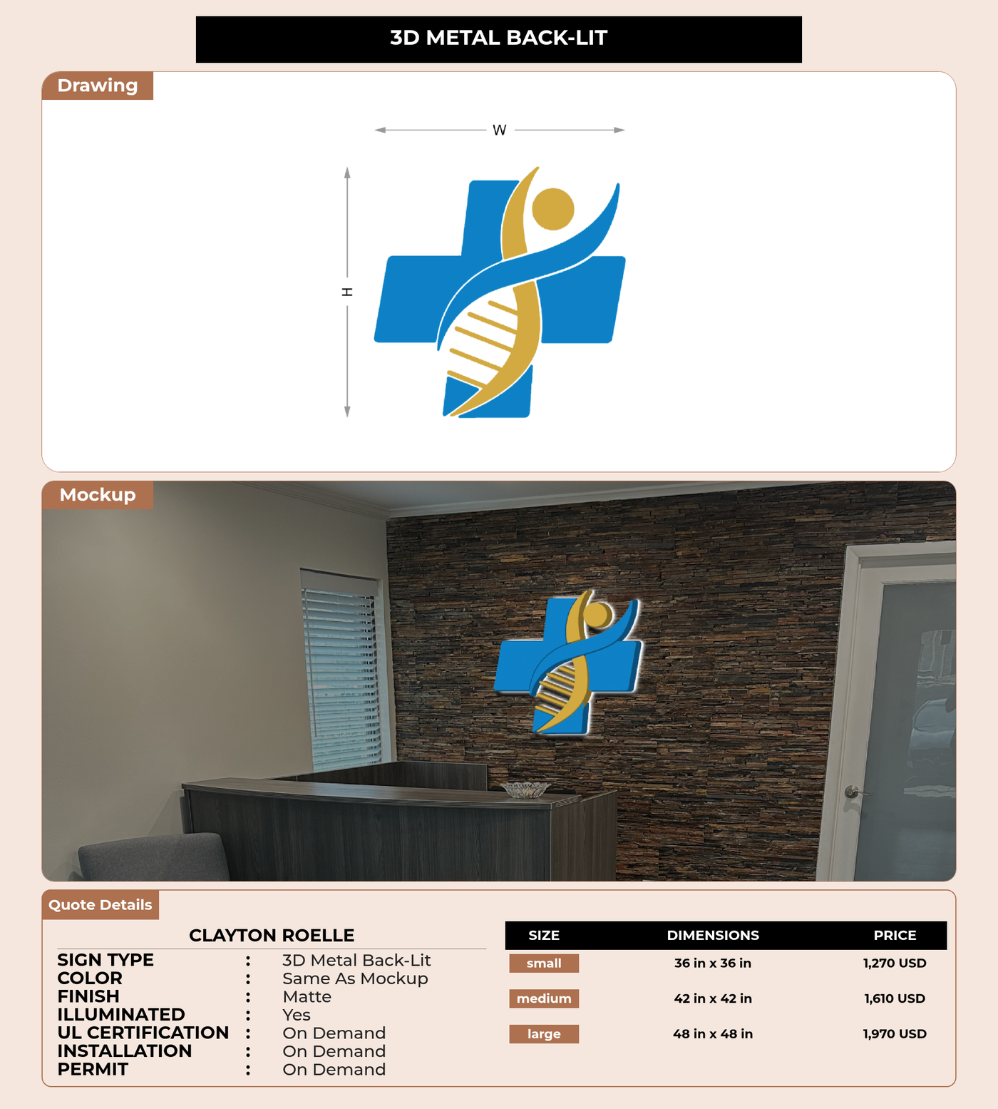 CUSTOM MOCKUP SIGN FOR Clayton Roelle