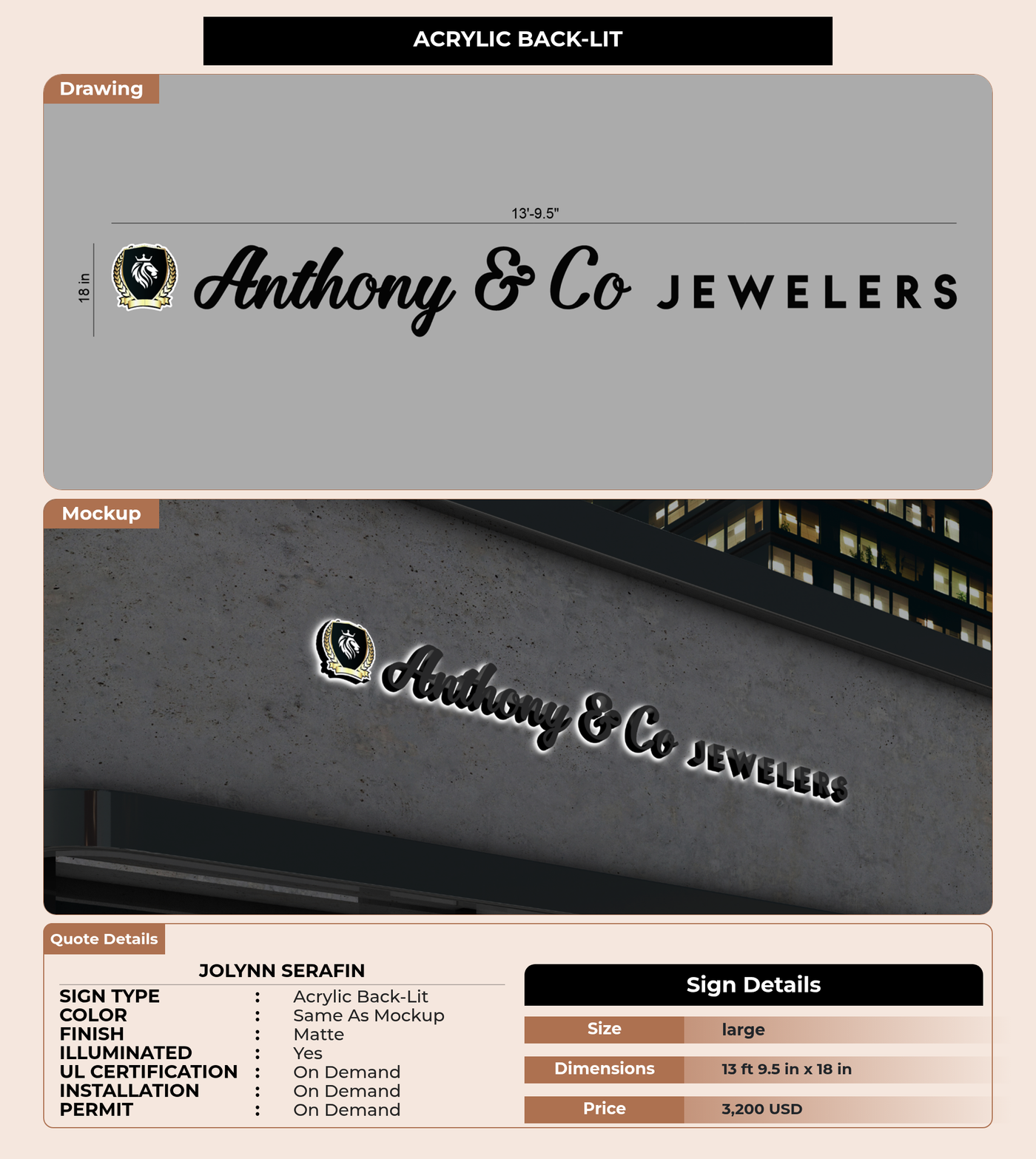 CUSTOM MOCKUP SIGN FOR jolynn serafin