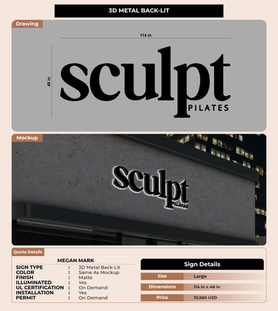 CUSTOM MOCKUP SIGN FOR Megan Mark