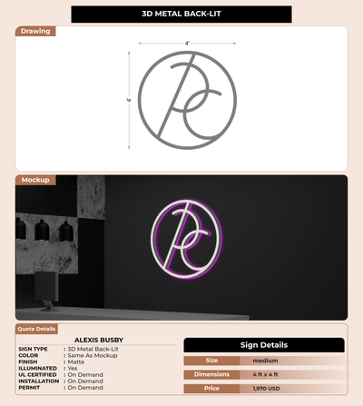 CUSTOM MOCKUP SIGN FOR Alexis Busby