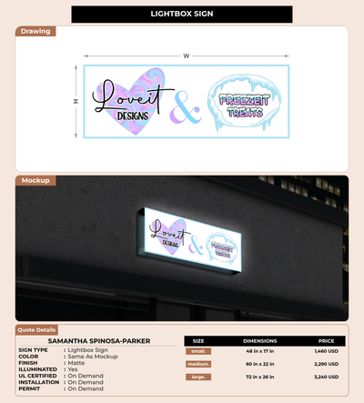 CUSTOM MOCKUP SIGN FOR Samantha Spinosa-Parker