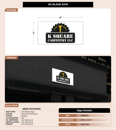 CUSTOM MOCKUP SIGN FOR Kebs Coutinho