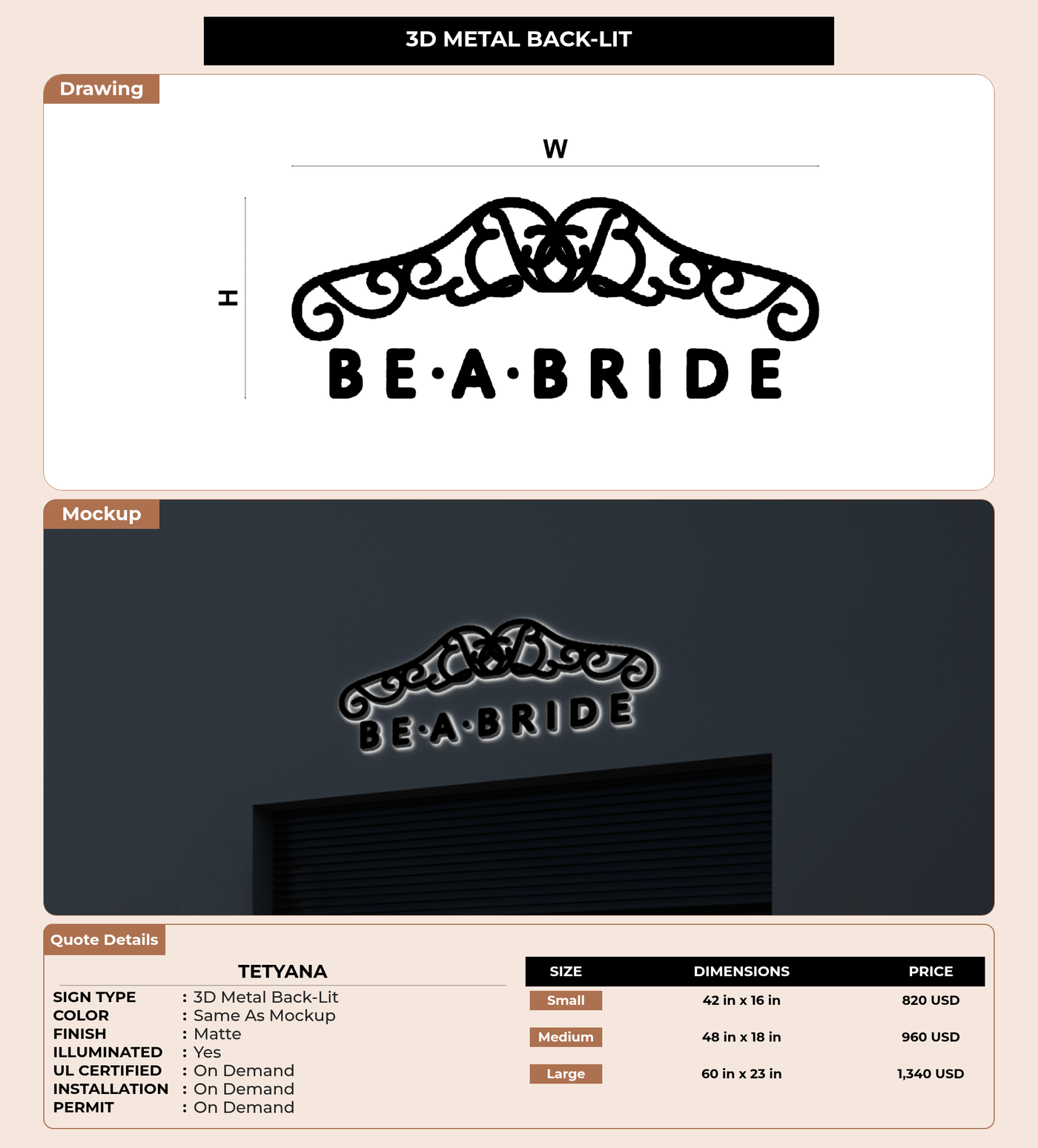 CUSTOM MOCKUP SIGN FOR Tetyana