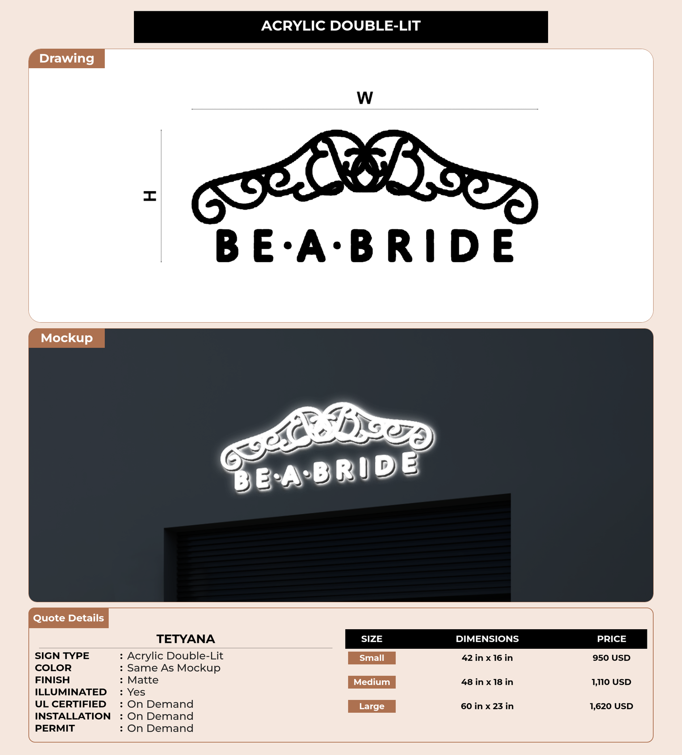 CUSTOM MOCKUP SIGN FOR Tetyana