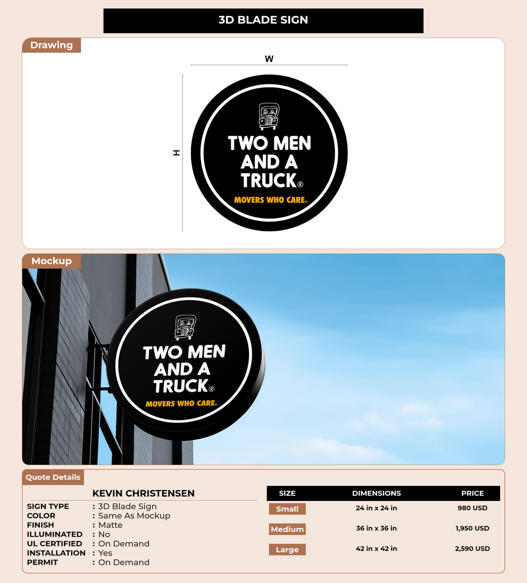 CUSTOM MOCKUP SIGN FOR Kevin Christensen
