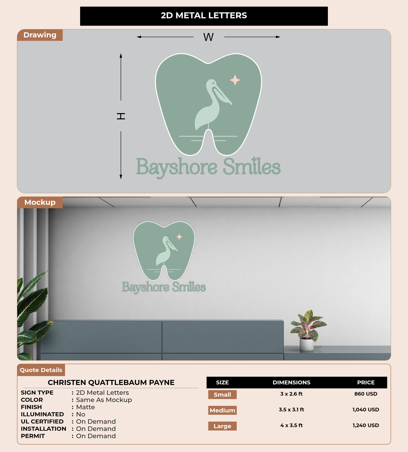 CUSTOM MOCKUP SIGN FOR Christen Quattlebaum Payne