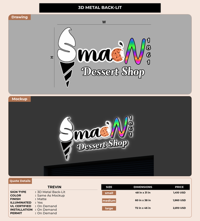 CUSTOM MOCKUP SIGN FOR Trevin