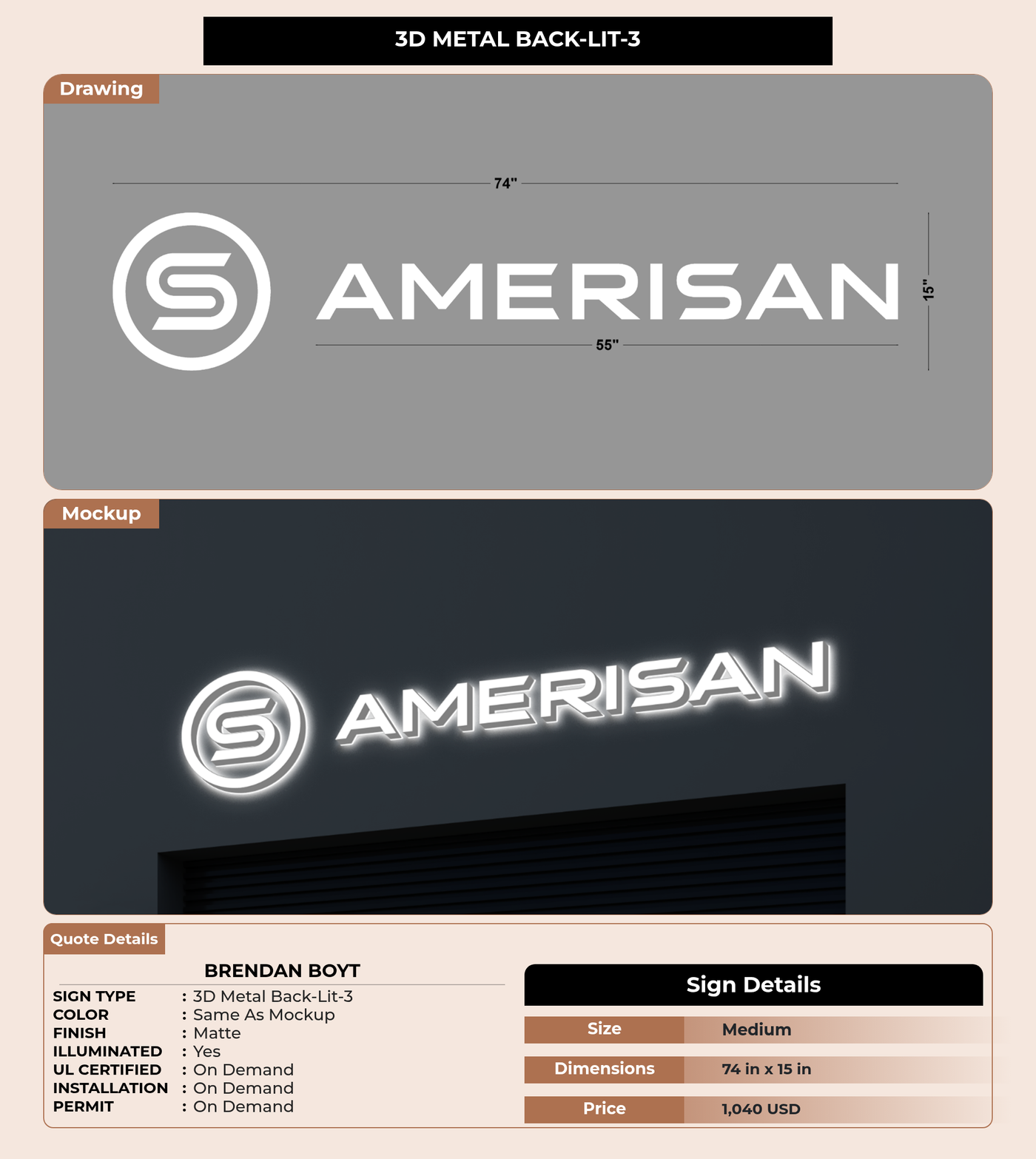 CUSTOM MOCKUP SIGN FOR Brendan Boyt