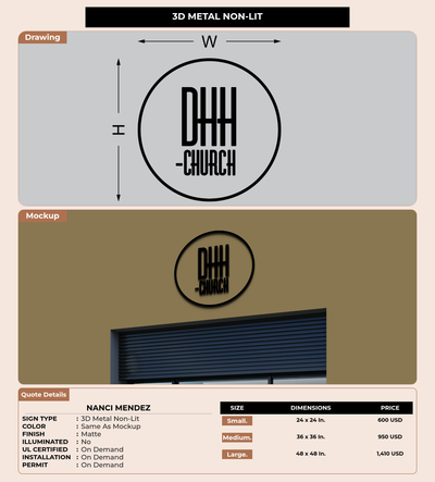 CUSTOM MOCKUP SIGN FOR Nanci Mendez