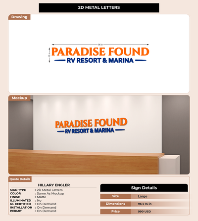 CUSTOM MOCKUP SIGN FOR Hillary Engler