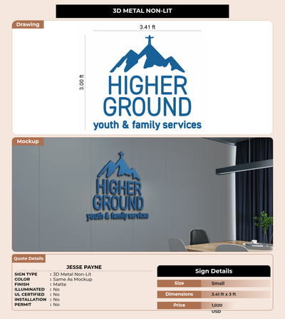 CUSTOM MOCKUP SIGN FOR Jesse Payne