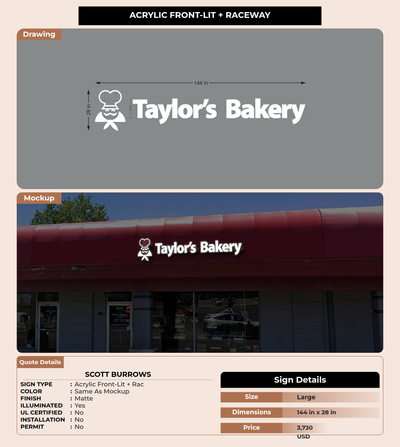 CUSTOM MOCKUP SIGN FOR Scott Burrows