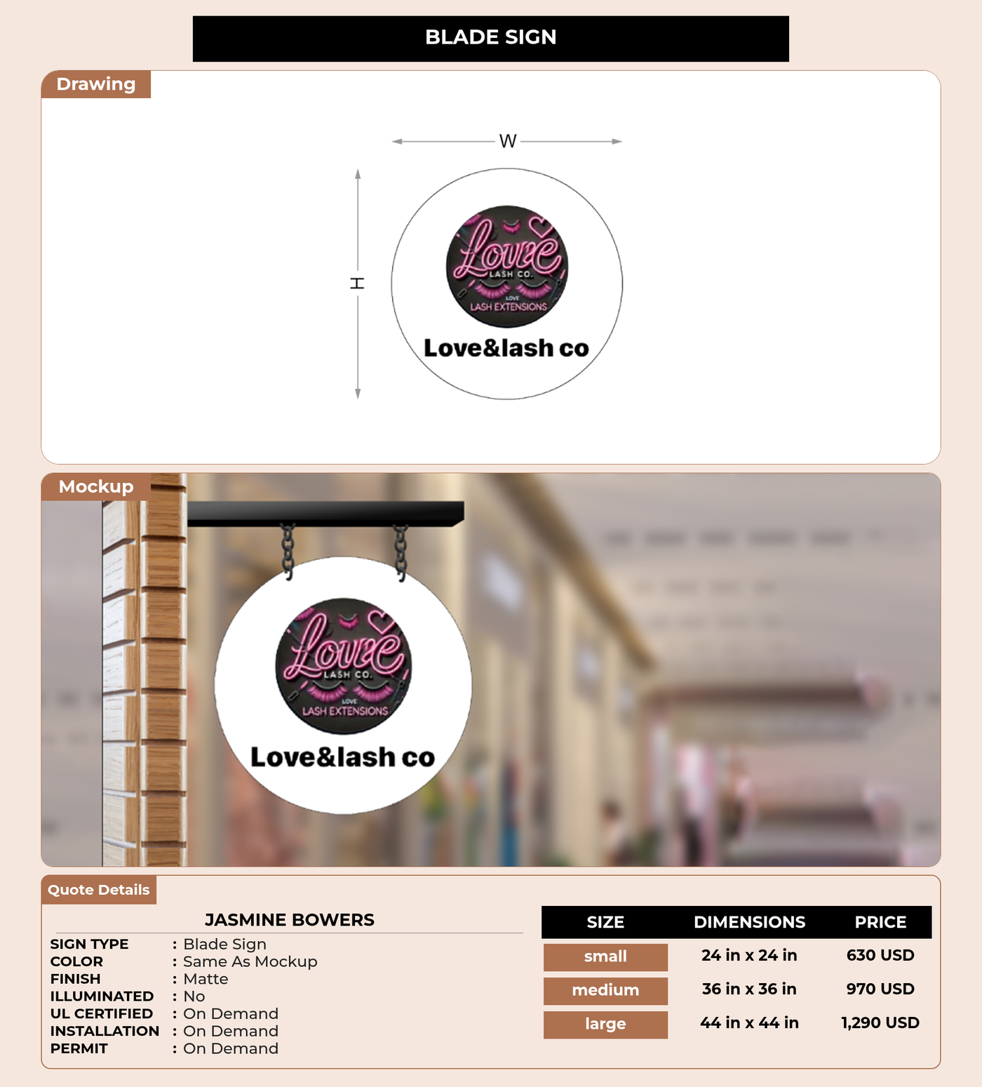 CUSTOM MOCKUP SIGN FOR Jasmine Bowers
