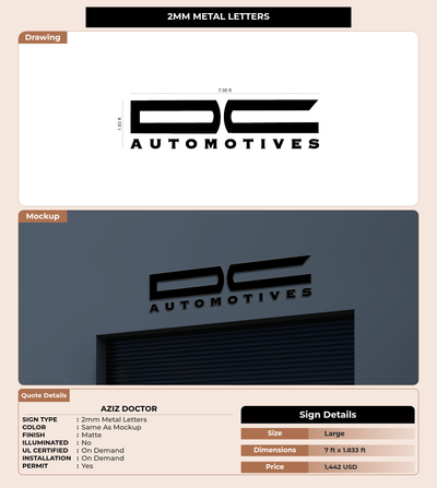 CUSTOM MOCKUP SIGN FOR Aziz Doctor