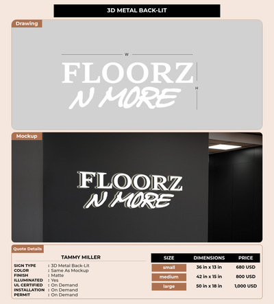 CUSTOM MOCKUP SIGN FOR Tammy Miller