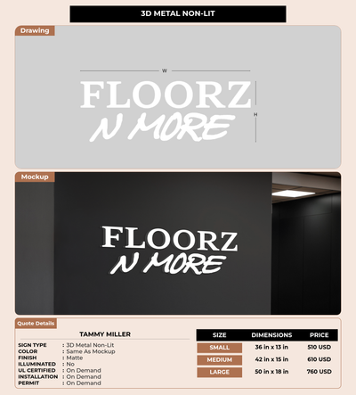 CUSTOM MOCKUP SIGN FOR Tammy Miller
