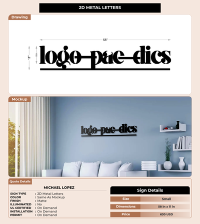 CUSTOM MOCKUP SIGN FOR Michael Lopez