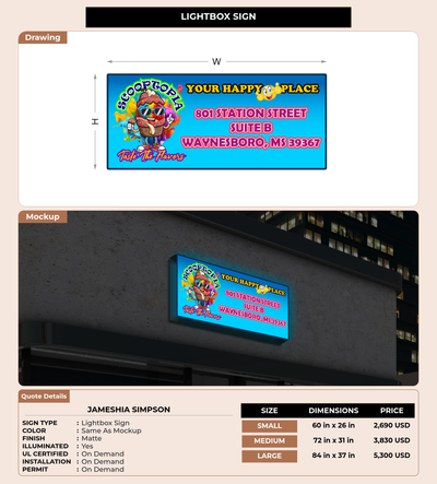 CUSTOM MOCKUP SIGN FOR Jameshia Simpson
