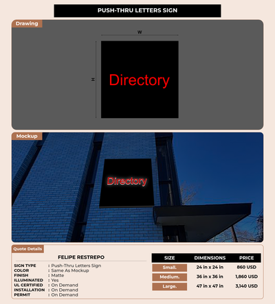 CUSTOM MOCKUP SIGN FOR Felipe Restrepo