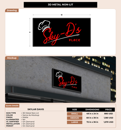 CUSTOM MOCKUP SIGN FOR Skylar Davis